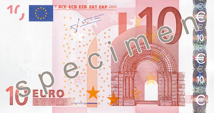 10 Euros Bank note 10 Euros bank note